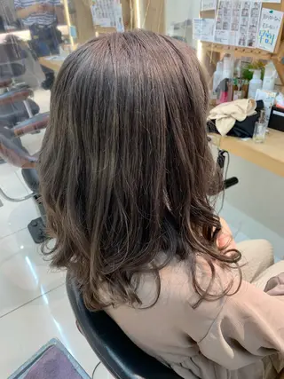 セミロング カラー 透明感カラー/ ダブルカラー /ソラのヘアスタイル