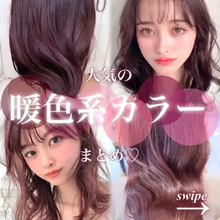 ミディアム カラー JYUNESU表参道所属・韓国ヘア🇰🇷🎀 透明感カラーのヘアスタイル