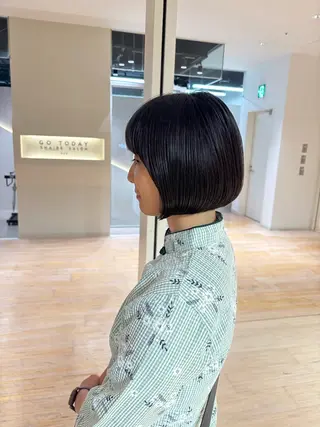 ショート ショート／ミニボブ マンツーマン/マユコのヘアスタイル