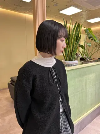 ショート ボブ/ぱつっとボブ/ 谷口 海星のヘアスタイル