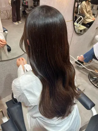 ロング 暖色カラー/新宿/韓 国風レイヤー鮫島志穂のヘアスタイル