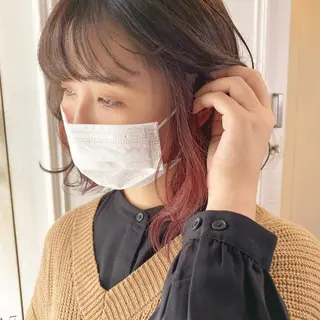 ミディアム カラー しゅうさん🍝 麻田秀太郎のヘアスタイル