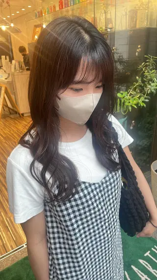 セミロング カラー EARTH 山﨑龍馬のヘアスタイル