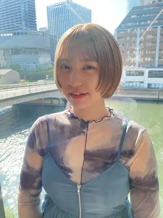 ショート カラー 似合わせカット レイヤーボブウルフのヘアスタイル