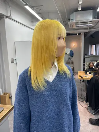 セミロング カラー Neolive Luca　御茶ノ水店所属・透明カラー/韓国風 Subaruのヘアスタイル