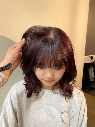 ミディアム カラー NIKO/名古屋/ 伏見/花屋併設のヘアスタイル