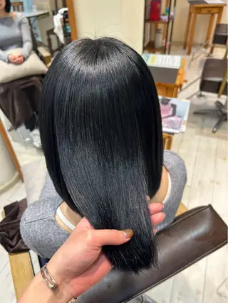 セミロング カラー 髪質改善/艶カラー❄ 𝐲𝐮𝐮.のヘアスタイル