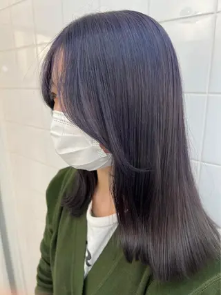 セミロング aoi ♡グレージュ ・ベージュカラーのヘアスタイル
