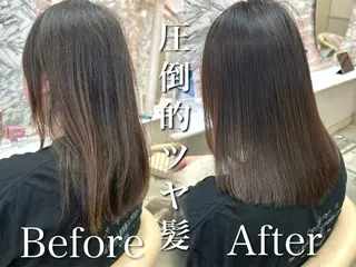 ミディアム カラー 栗原 瑠世のヘアスタイル