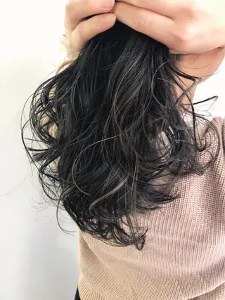 セミロング カラー パーマ ヘアアレンジ メンズ キッズ ネイル マツエク・マツパ ショート/ボブ/ パーマ/柏原良亮のヘアスタイル