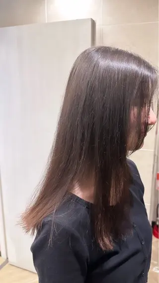 ロング 縮毛矯正&髪質改善/ きょうの🐺のヘアスタイル