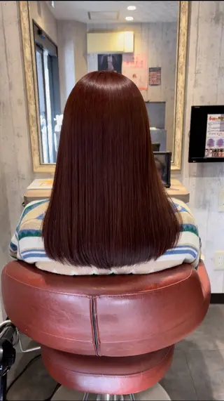 ロング カラー 渡部 翔  髪質改善カラーのヘアスタイル