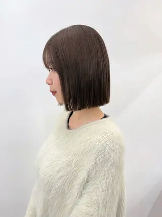 ショート カラー グレージュ/レイヤー /ボブ/moyu🎀のヘアスタイル