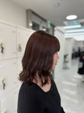 セミロング カラー 🫧韓国風透明感 ヘア🫧towaのヘアスタイル