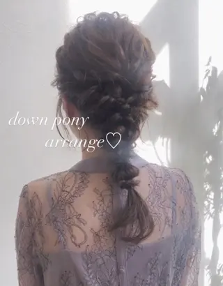 セミロング カラー ヘアアレンジ nakahara madokaのヘアスタイル