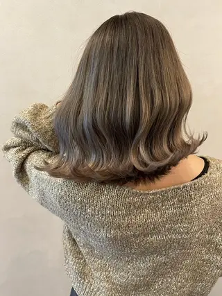ミディアム カラー 中川歩 髪質改善 ツヤカラー【横浜】のヘアスタイル