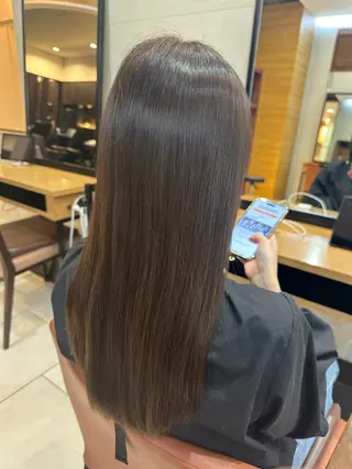 ロング カラー メンズカット/ フェザーパーマ/げんのヘアスタイル