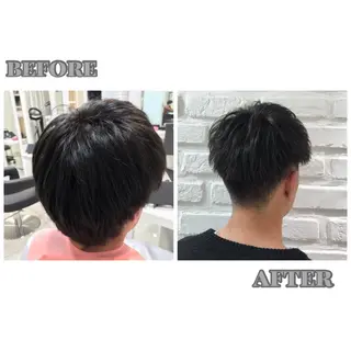 ショート メンズ 【暖色カラー特化】 中山由梨のヘアスタイル