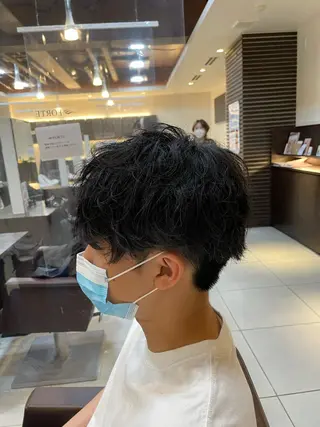 ショート パーマ 静岡/草薙パーマ メンズバレイヤージュのヘアスタイル