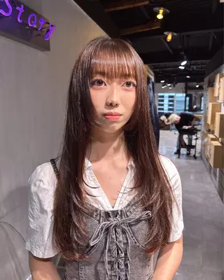 ロング MEI🎀垢抜けカラ ー🎀韓国styleのヘアスタイル