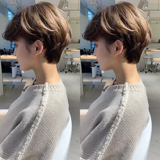 ショート カラー LucksiMie 銀座店所属・【韓国　レイヤー 髪質改善✨】かずのヘアスタイル