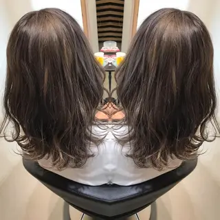 ミディアム カラー 大久保 隆蔵のヘアスタイル