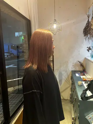 セミロング カラー 🍒サクラ🍒 /透明感カラー/艶髪のヘアスタイル