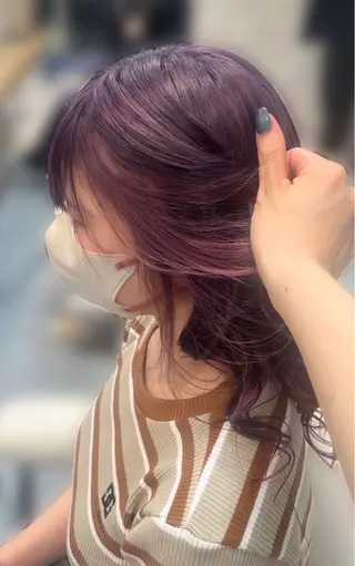 セミロング ブリーチカラー特化 美容師/𝕐𝕌𝕀のヘアスタイル