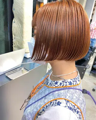 ショート カラー パーマ OVER→三軒茶屋 /縮毛矯正・髪質改善のヘアスタイル