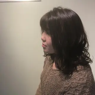 セミロング カラー しのはら まどかのヘアスタイル