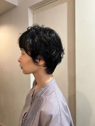 ショート 切りっぱなしボブ 大阪梅田/きょうかのヘアスタイル