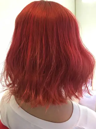 カラー ブリーチ毛縮毛矯正 👑山口のヘアスタイル