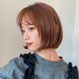 ミディアム TRICCA 銀座所属・奏羽　"ショート ・ボブ ・レイヤー"のヘアスタイル