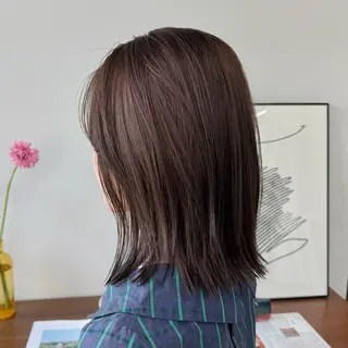 ミディアム 仲村安葉/暖色カラー 透明感カラー🧊のヘアスタイル