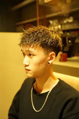 ショート パーマ メンズ GAKU 岳人のヘアスタイル