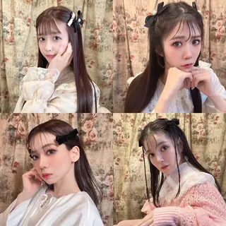 ヘアアレンジ SHIN/レイヤー カット×クロスパーマのヘアスタイル