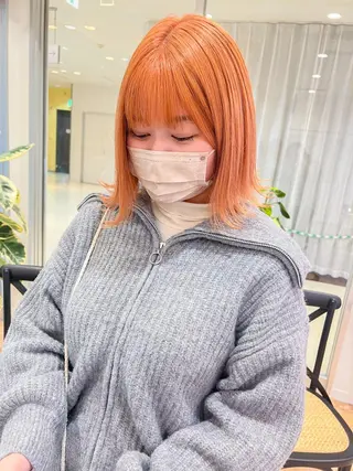 ミディアム カラー 韓国風デザイン 💐MIZUKI💐のヘアスタイル