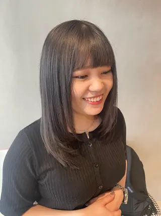 ミディアム カラー LEAPS adore都島店所属・みゆう 都島/透明感のヘアスタイル
