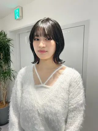 ミディアム カラー 大人レイヤー/美髪 縮毛矯正taigaのヘアスタイル