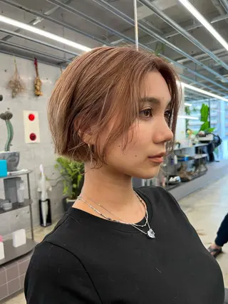 ミディアム カラー ダブルカラー/ ケアブリーチ/クニトのヘアスタイル