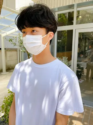 ショート パーマ メンズ メンズパーマ タカキリョウのヘアスタイル