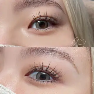 カラー マツエク・マツパ アイブロウ パーフェクトウィンク ちぢいわみのりのマツエク・マツパデザイン