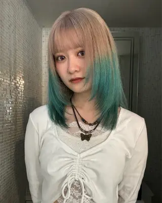 ミディアム カラー ヘアアレンジ minto/ 似合わせ/ハイトーンのヘアスタイル