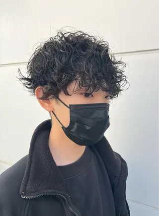 ショート パーマ メンズ うるツヤハイトーン✨ /西川郁巳のヘアスタイル