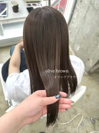 セミロング カラー jjeno所属・aisa 札幌カットモデル🎀のヘアスタイル