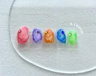 ネイル 0203ムニムサン 💙Mihoのネイルデザイン