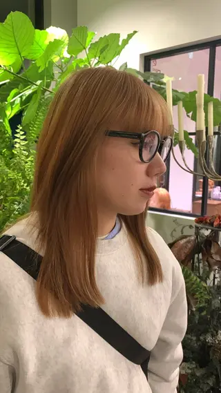 ミディアム カラー なかの りなのヘアスタイル