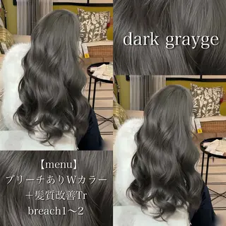 ロング カラー 透明感♡グレージュ♡ ミルクティー井川勝輝のヘアスタイル