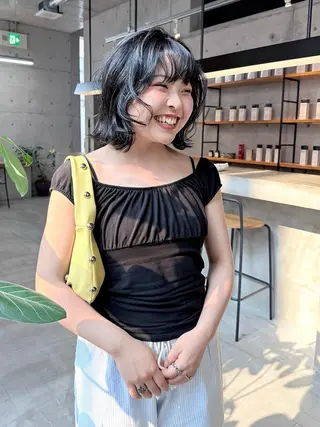 パーマ son hair所属・浅田 葉/上品な艶カラーのヘアスタイル