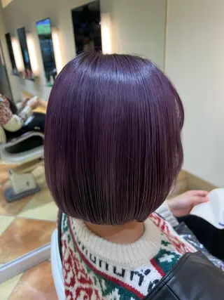 ショート カラー 最高の髪質改善🩵 艶カラー 惠美のヘアスタイル